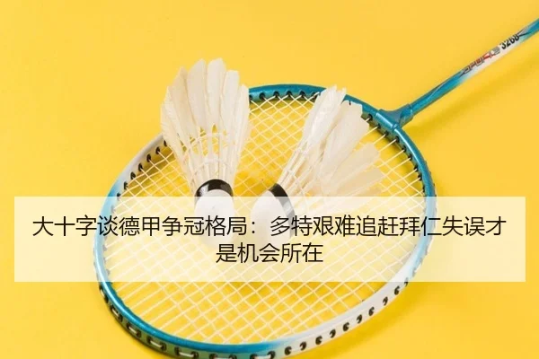 大十字谈德甲争冠格局:多特艰难追赶拜仁失误才是机会所在